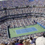 Interior do Arthur Ashe Stadium, principal quadra do US Open em Nova York