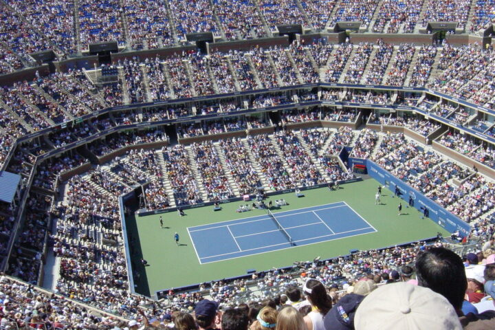 Interior do Arthur Ashe Stadium, principal quadra do US Open em Nova York