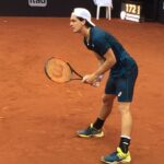 O tenista brasileiro Thiago Seyboth Wild em quadra